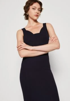 Wal G Anabella Ruffle Bottom Midi - Jerseyjurk - Navy Blue -Wal G 6915dddb9fcf401c963730586a01077e scaled