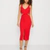 Wal G Brodie Cut Out Midi - Jerseyjurk - Red