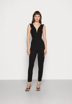 Wal G Rayna Ruffled- Jumpsuit - Black