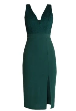 Wal G V Neck Midi Dress - Etui-Jurk - Green -Wal G 6c9608ec456d43ca8725d67f3820f820
