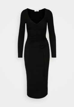 Wal G Del Gathered Midi - Jerseyjurk - Black -Wal G 6d66f439084f4c468d5799979dd9645b scaled