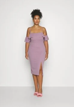 Andy Ruffle Midi - Jerseyjurk - Mauve Pink