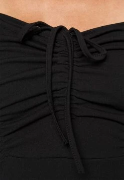 Cyndee Front Tie Midi Dress - Jerseyjurk - Black -Wal G 78dc83b3f5c64b509e6bd350020e6978 scaled