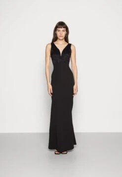 Wal G V Neck Maxi - Galajurk - Black