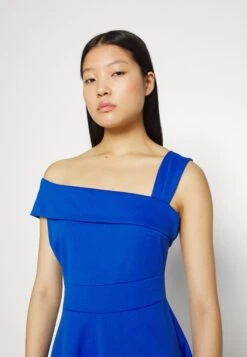 Wal G Noelle Off The Shoulder Skater - Jerseyjurk - Electric Blue -Wal G 7d002c33869943f5a8d8e2c3438bab3c scaled