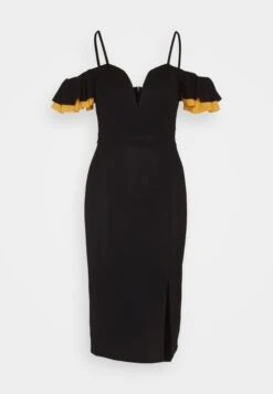 Wal G Simah Frill Midi Dress - Jerseyjurk - Black/Mango 10 Wal G Simah Frill Midi Dress - Jerseyjurk - Black/Mango -Wal G 7dac0af9937a4af185c04e67b41fbc10 scaled