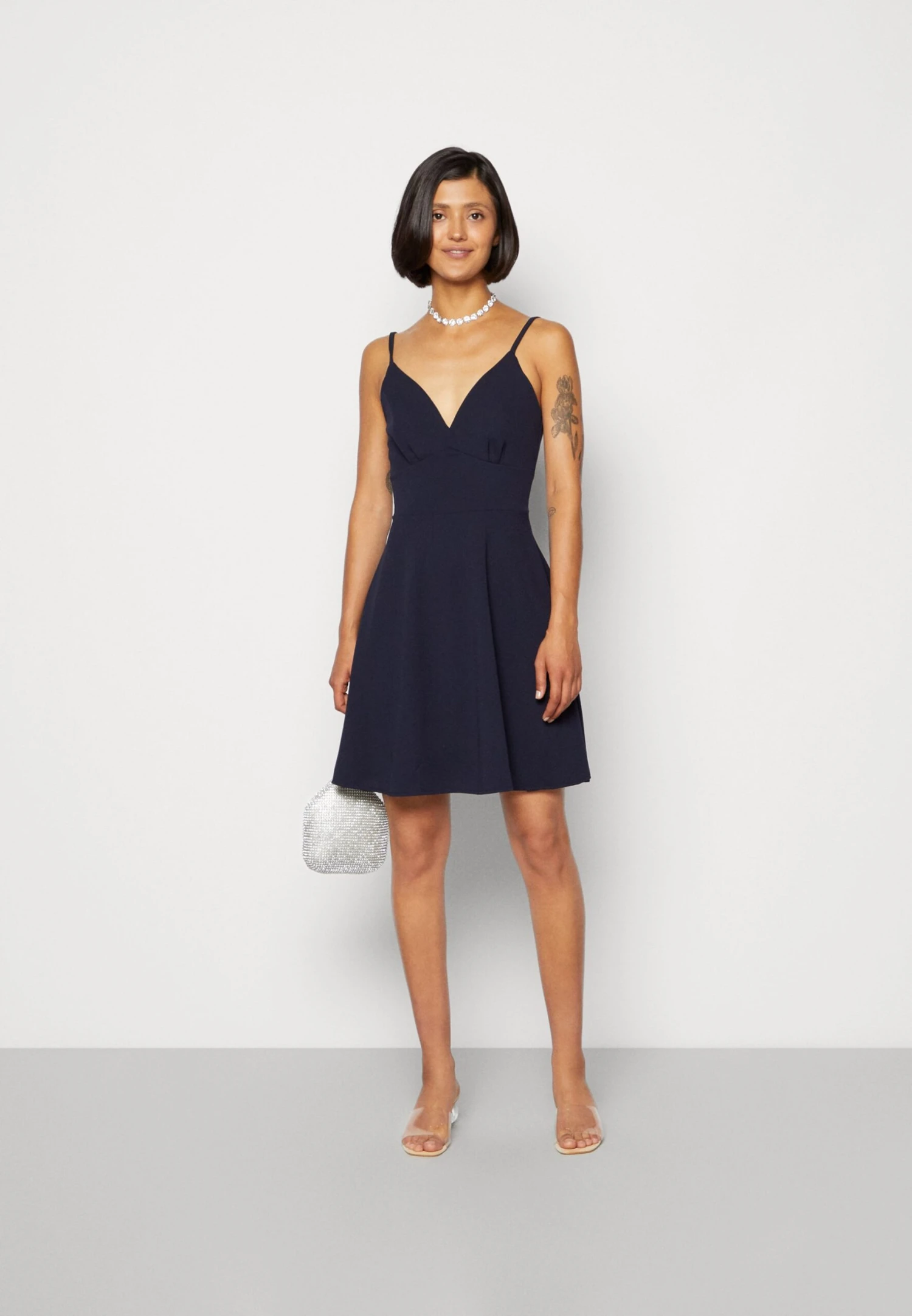 Wal G Jina Skater Dress - Jerseyjurk - Navy Blue 2 Wal G Jina Skater Dress - Jerseyjurk - Navy Blue - Afbeelding 2