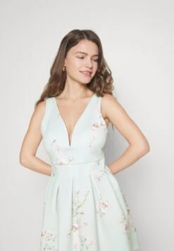 Wedding V Neck Print Skater - Cocktailjurk - Hellgrün -Wal G 81d0d5affefe4e0a86d39f48f8c5df38 scaled