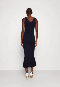 Anabella Ruffle Bottom Midi - Cocktailjurk - Navy Blue -Wal G 82522e907dd1410ea6ddf8c69c929787 scaled