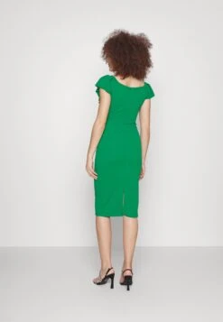 Wal G Himani Frill Neck Midi Dress - Jerseyjurk - Leaf Green -Wal G 84111a3419554279adf14cb612140fdf scaled