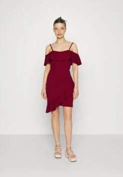 Revra Strappy Frill Skater - Jerseyjurk - Berry Wine