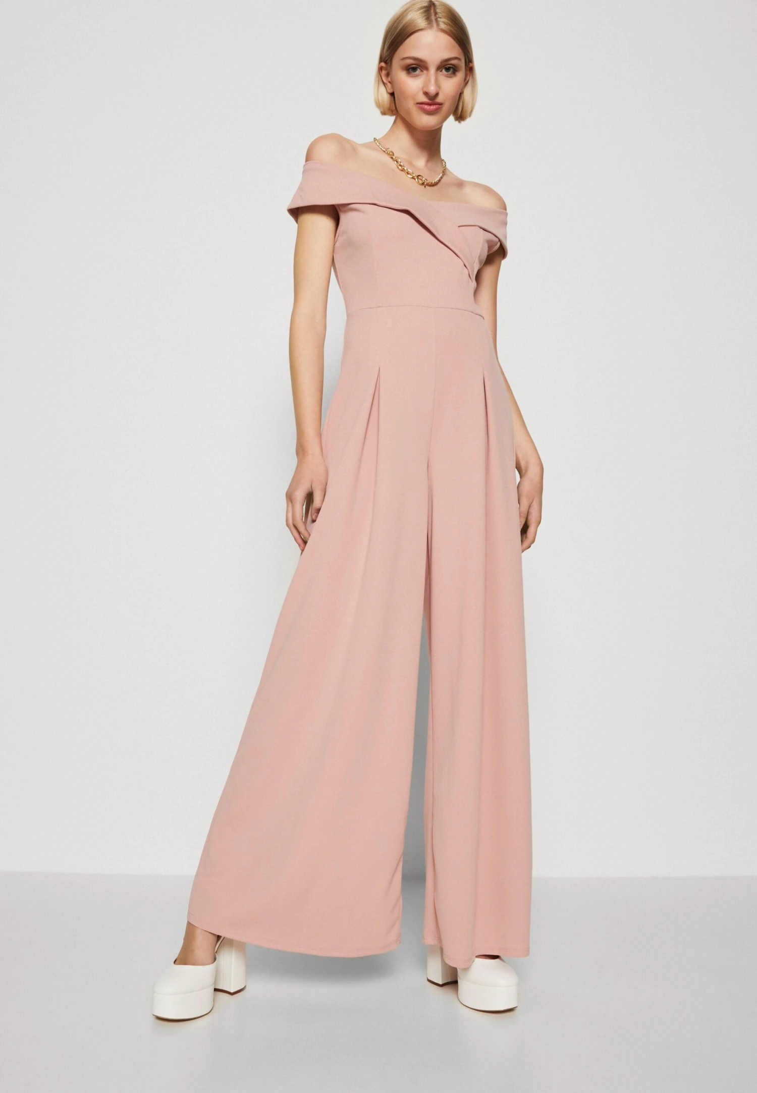 Wal G Nancy Off Shoulder - Jumpsuit - Blush Pink 4 Wal G Nancy Off Shoulder - Jumpsuit - Blush Pink - Afbeelding 4