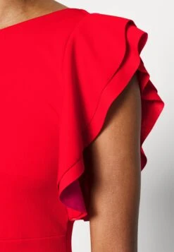 Contrast Frill Sleeve Midi Dress - Jerseyjurk - Red/Fuchsia -Wal G 87a87176fa2847e9992bbccefed9bad1 scaled