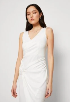 Wal G Ally Knot Midi - Cocktailjurk - White -Wal G 888cc8e8f8c441f086ed6e8fe939a229 scaled