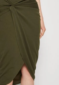 Wal G Aliya Knot Midi Skirt - Kokerrok - Dark Khaki -Wal G 88e75e5ac23e41ecb62c7721d3dd215a scaled