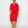 Hossy V Neck Midi - Cocktailjurk - Red