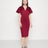 Wedding Petite Betty Wrap Midi Dress - Etui-Jurk - Wine