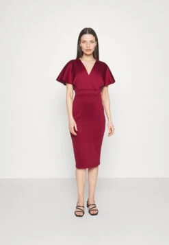 Wedding Petite Betty Wrap Midi Dress - Etui-Jurk - Wine