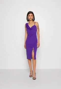 Wal G Cami Ruffle Midi - Jurk - Purple