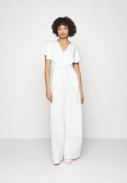 Wedding Betty V Neck Wrap - Jumpsuit - White