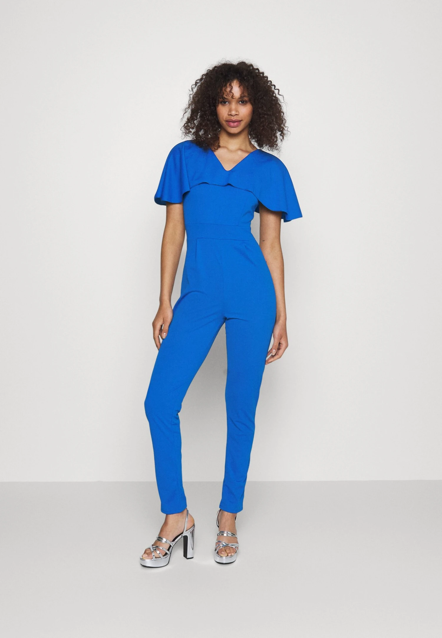 Liyavi Cape Sleeve- Jumpsuit - Electric Blue 2 Liyavi Cape Sleeve- Jumpsuit - Electric Blue - Afbeelding 2