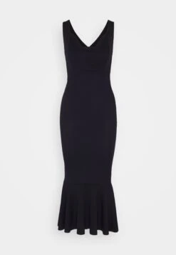 Wal G Anabella Ruffle Bottom Midi - Jerseyjurk - Navy Blue -Wal G 94bac477c4ab45a5b4c4b5113dfae12f scaled