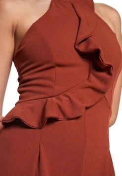 Wal G Penelope Frill - Jumpsuit - Burnt Orange -Wal G a01560c223df4260a8e36e2d9a3bd729 scaled