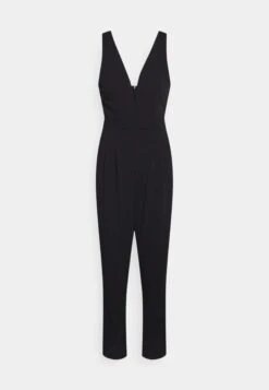 Sleeveless Plunge - Jumpsuit - Black