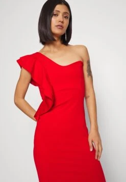 Wal G One Shoulder Maxi Dress - Cocktailjurk - Red -Wal G ad36bd7b84214050aa26dcf7292e9da9 scaled