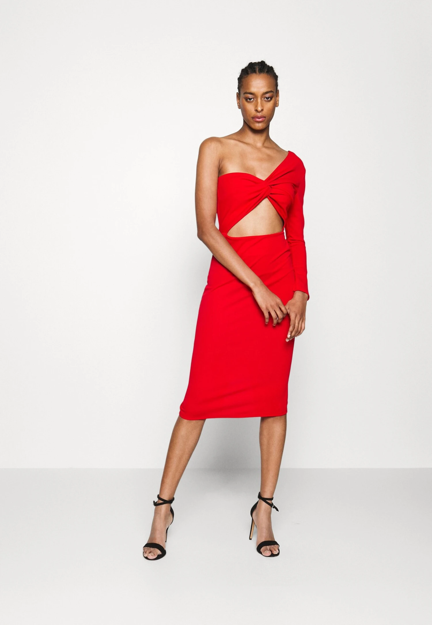 Cut Out Midi Dress - Jurk - Red 2 Cut Out Midi Dress - Jurk - Red - Afbeelding 2