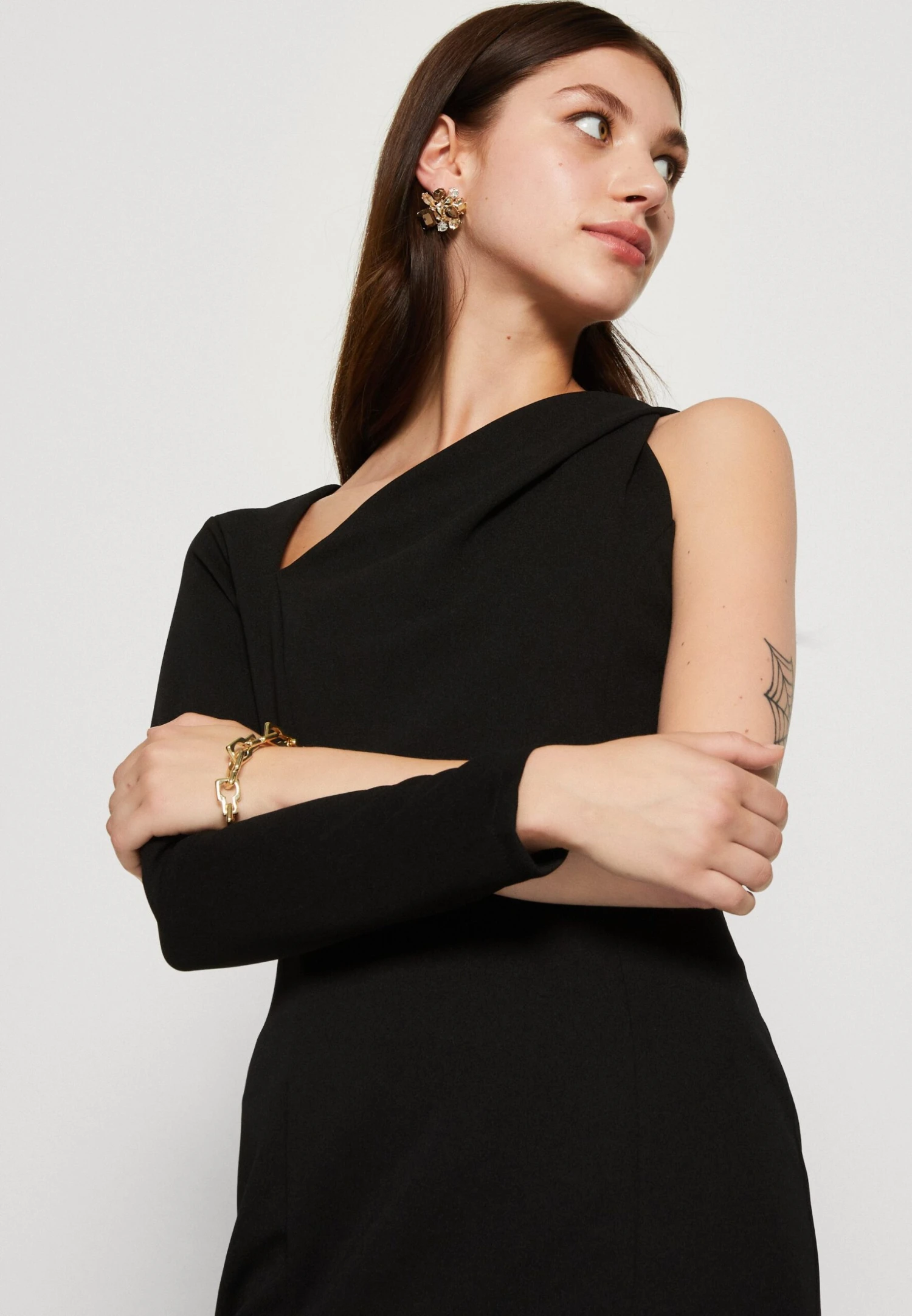 Wal G Mila Asymmetric Mini - Cocktailjurk - Black 4 Wal G Mila Asymmetric Mini - Cocktailjurk - Black - Afbeelding 4