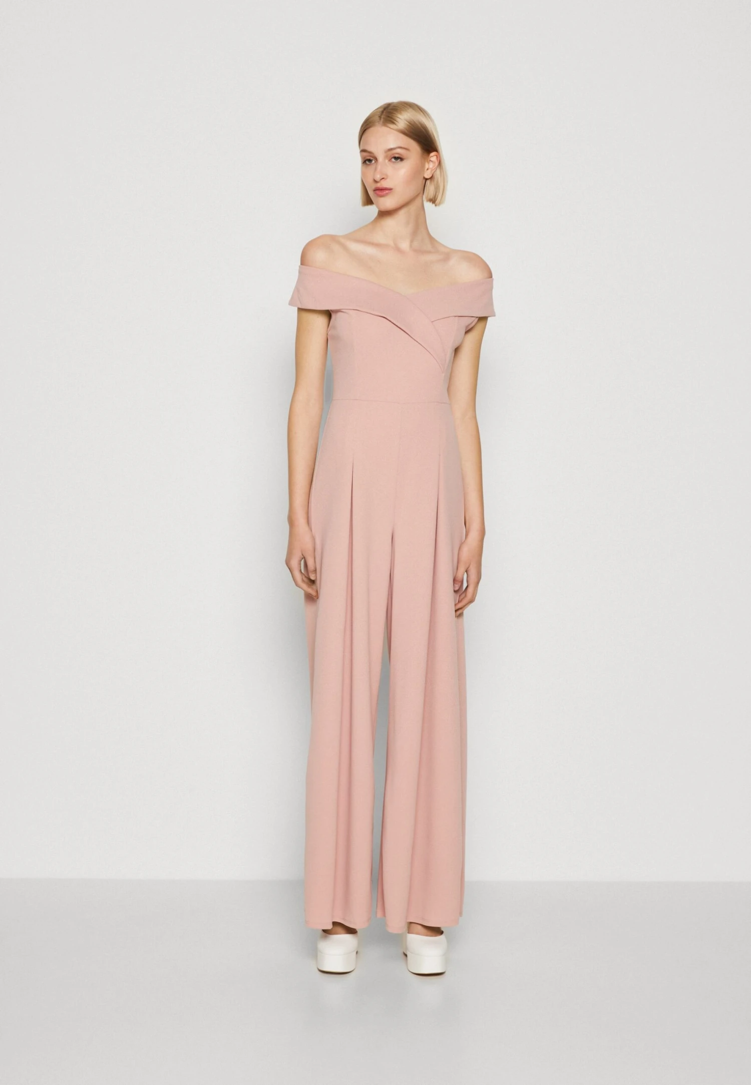 Wal G Nancy Off Shoulder - Jumpsuit - Blush Pink 1 Wal G Nancy Off Shoulder - Jumpsuit - Blush Pink