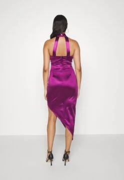 Wal G Lenny Cross Neck Midi - Cocktailjurk - Plum -Wal G b7b3d700d213454592d3c1b5b7ba0322 scaled