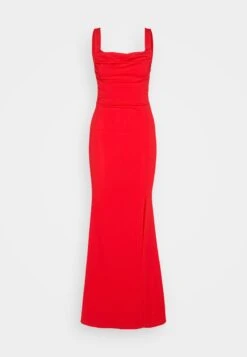 Wal G Maya Square Neck Maxi - Jerseyjurk - Red -Wal G b7ee85c68330404d8c7ac7664792cbc5 scaled