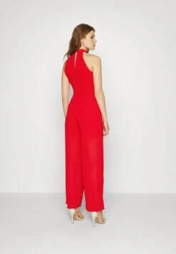 Wal G Fiona Cut Out Neck- Jumpsuit - Red -Wal G bb2e77f7425744b8a204690a9f67c6d9 scaled