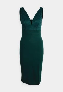 Celia V Neck Midi Dress - Cocktailjurk - Forest Green -Wal G bdf0cd4f50c145af9f9885d7255a2f86 scaled