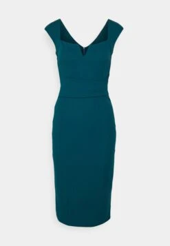 Wal G Nora Midi Dress - Jerseyjurk - Dark Teal Blue -Wal G bed047058c9a409c89d70522a2c62c1d scaled