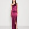 Wal G Stoey One Shoulder Maxi - Jerseyjurk - Plum
