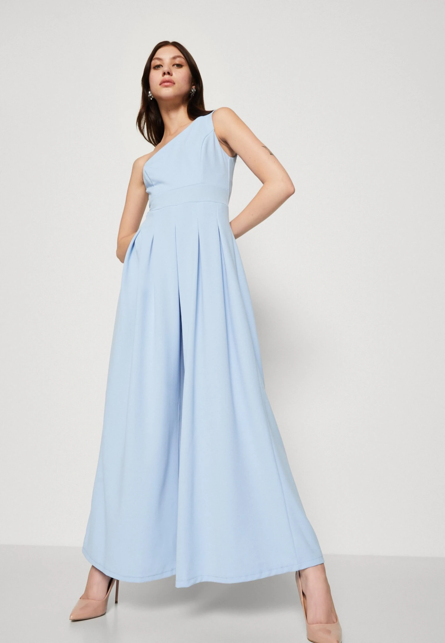 Wal G Sasha Pleated Pant - Jumpsuit - Sky Blue 4 Wal G Sasha Pleated Pant - Jumpsuit - Sky Blue - Afbeelding 4