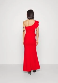 Wal G One Shoulder Maxi Dress - Cocktailjurk - Red -Wal G c109ee963bc54e50a084bced3a88b6e5 scaled
