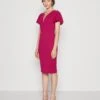 Wal G Tatiana Ruffle Sleeve Midi - Jerseyjurk - Raspberry