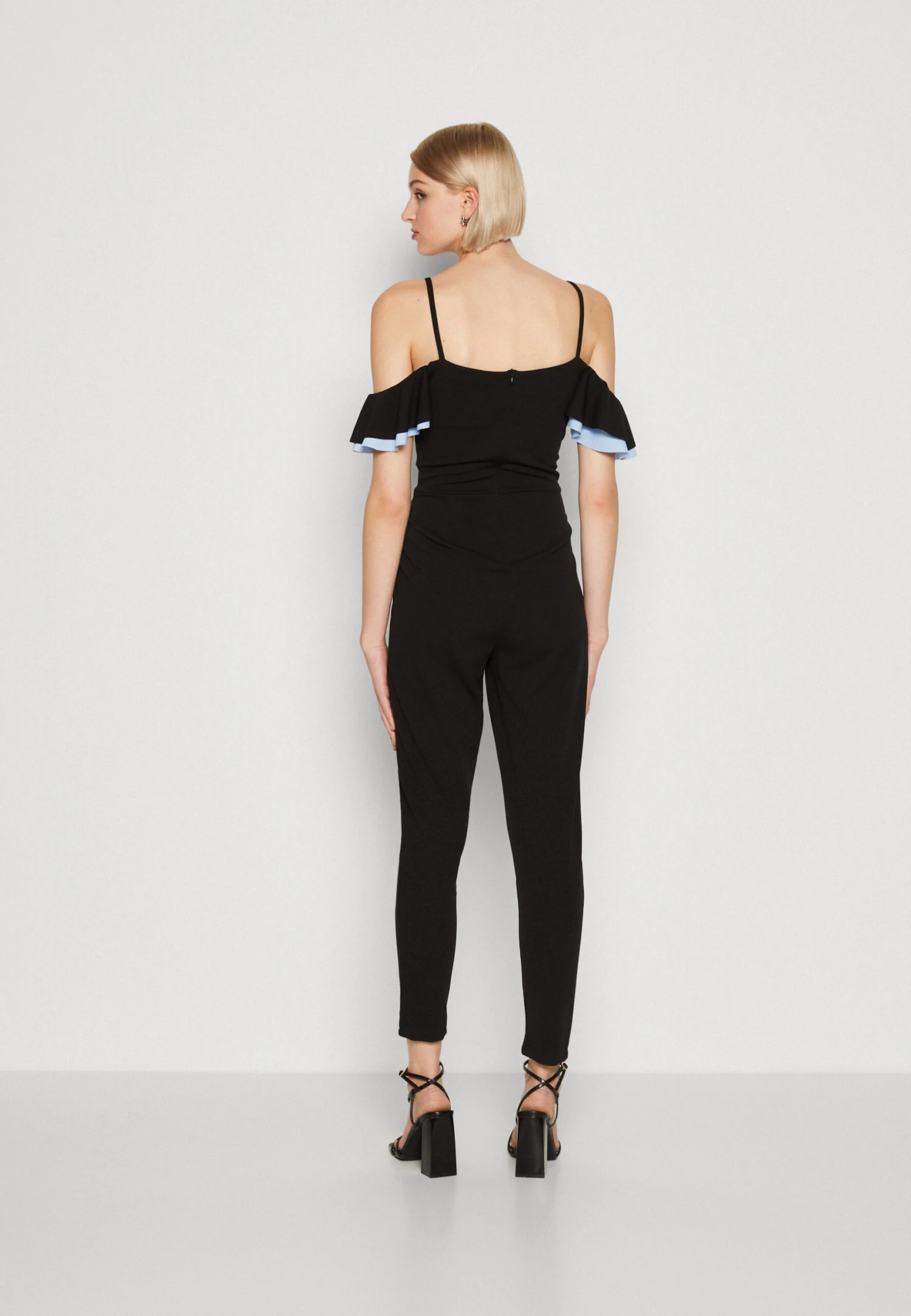 Wal G Simah Frill - Jumpsuit - Black/Sky Blue 3 Wal G Simah Frill - Jumpsuit - Black/Sky Blue - Afbeelding 3
