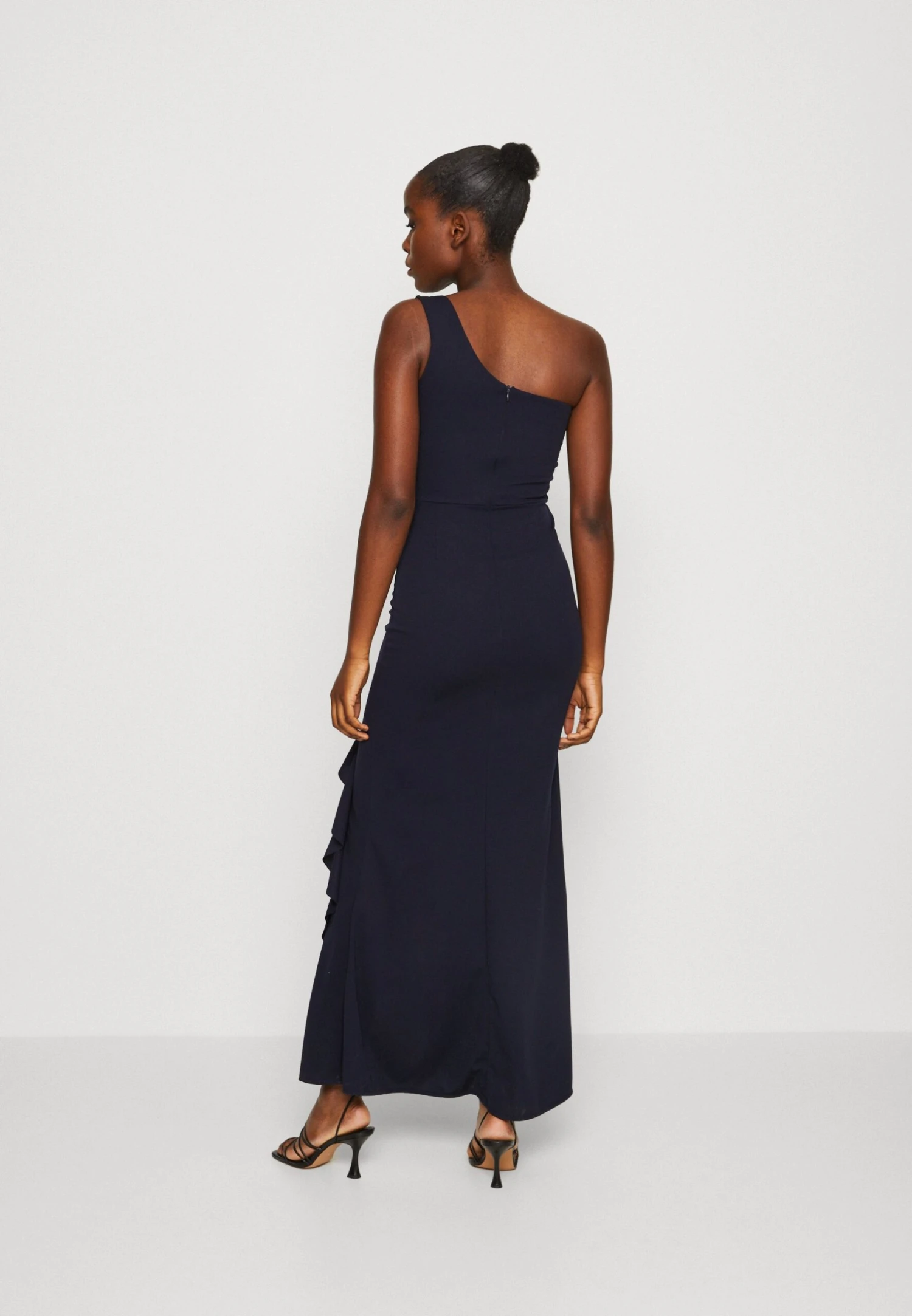 Wal G Soya One Shoulder Maxi Dress - Jerseyjurk - Navy Blue 3 Wal G Soya One Shoulder Maxi Dress - Jerseyjurk - Navy Blue - Afbeelding 3