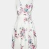 Eloise V Neck Skater Dress - Jerseyjurk - White
