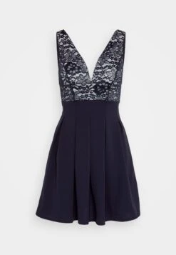 Wal G Belle V Neck Skater Dress - Cocktailjurk - Navy/White -Wal G ca896ebeba01478d8c3caf0e7a930492 scaled