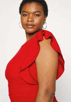 Rusie Ruffle Midi - Cocktailjurk - Red -Wal G cc7701c4b1234598b47a5e4306a9959b scaled