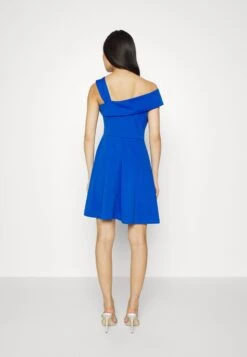 Wal G Noelle Off The Shoulder Skater - Jerseyjurk - Electric Blue -Wal G cefdadb212f9413a8952dbbce3072d59 scaled