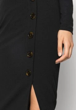 Wal G Tortoise Button Skirt - Kokerrok - Black -Wal G d0011de92db642778d3bfede8e130a66 scaled