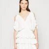 Wal G Cruise Collection Sanjila Ruffle Dress - Jurk - White