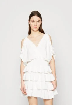 Wal G Cruise Collection Sanjila Ruffle Dress - Jurk - White
